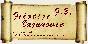 Filotije Bajunović vizit kartica